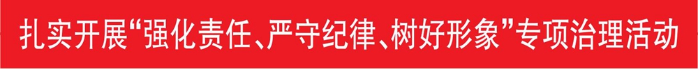 扎實開展“強(qiáng)化責(zé)任、嚴(yán)守紀(jì)律、樹好形象”專項治理活動