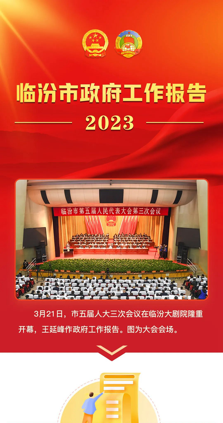 收藏！2023臨汾市政府工作報告圖解版來了！